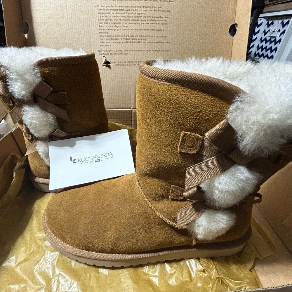 Genuine Koolaburra Plush White Lined Boots